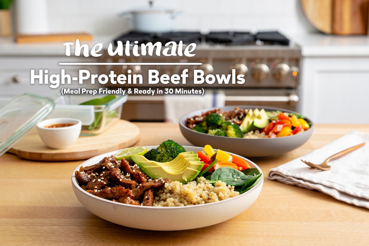 The Ultimate High-Protein Beef Bowls (Meal Prep Friendly & Ready in 30 Minutes)