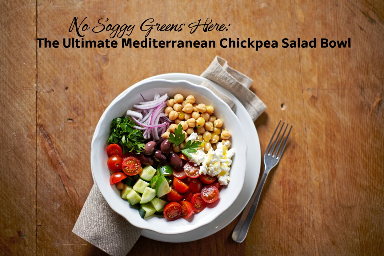 No Soggy Greens Here: The Ultimate Mediterranean Chickpea Salad Bowl