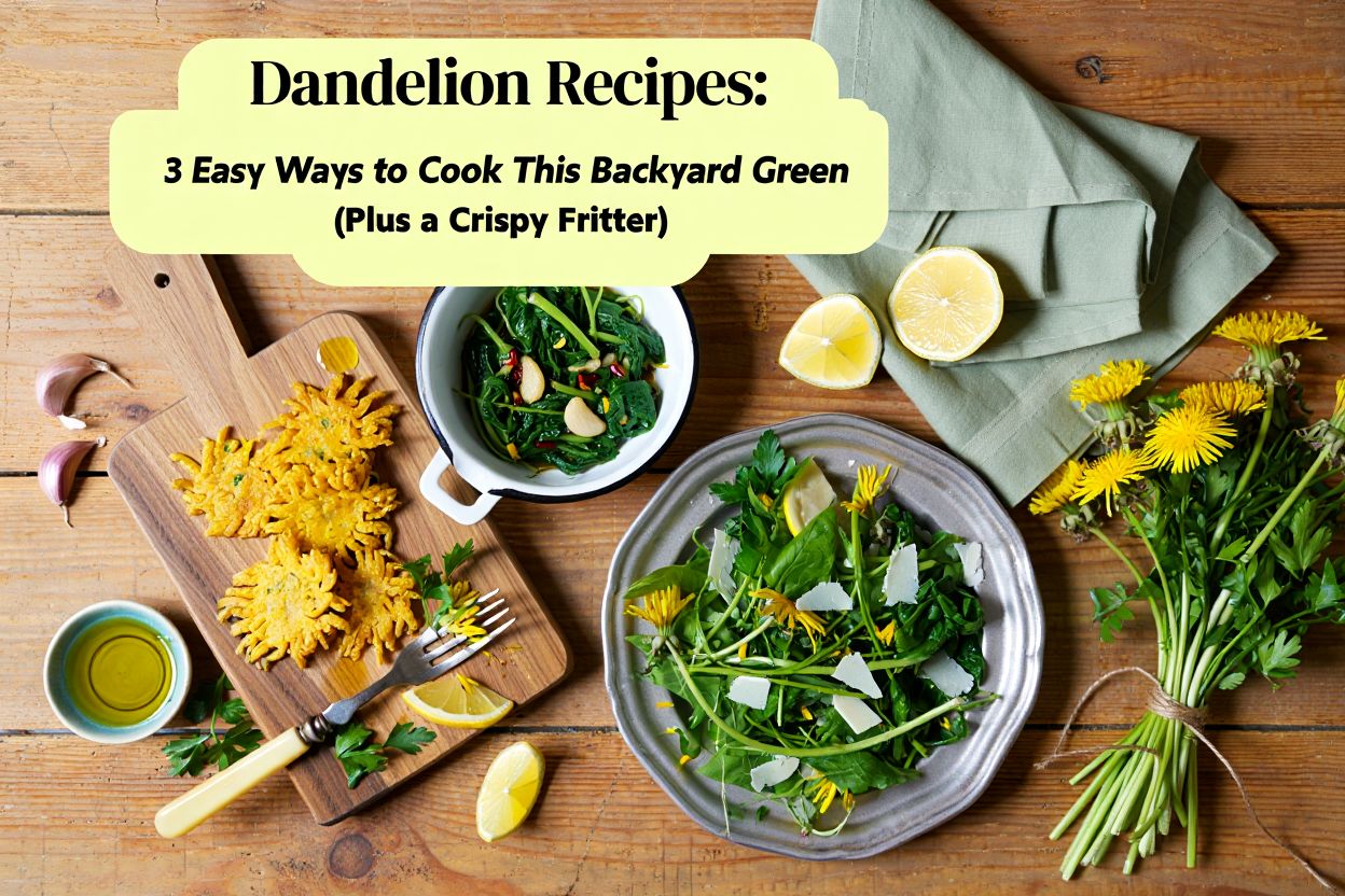 Dandelion Recipes: 3 Easy Ways to Cook This Backyard Green (Plus a Crispy Fritter)