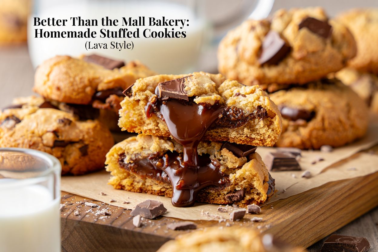 Better Than the Mall Bakery: Homemade Stuffed Cookies (Lava Style)