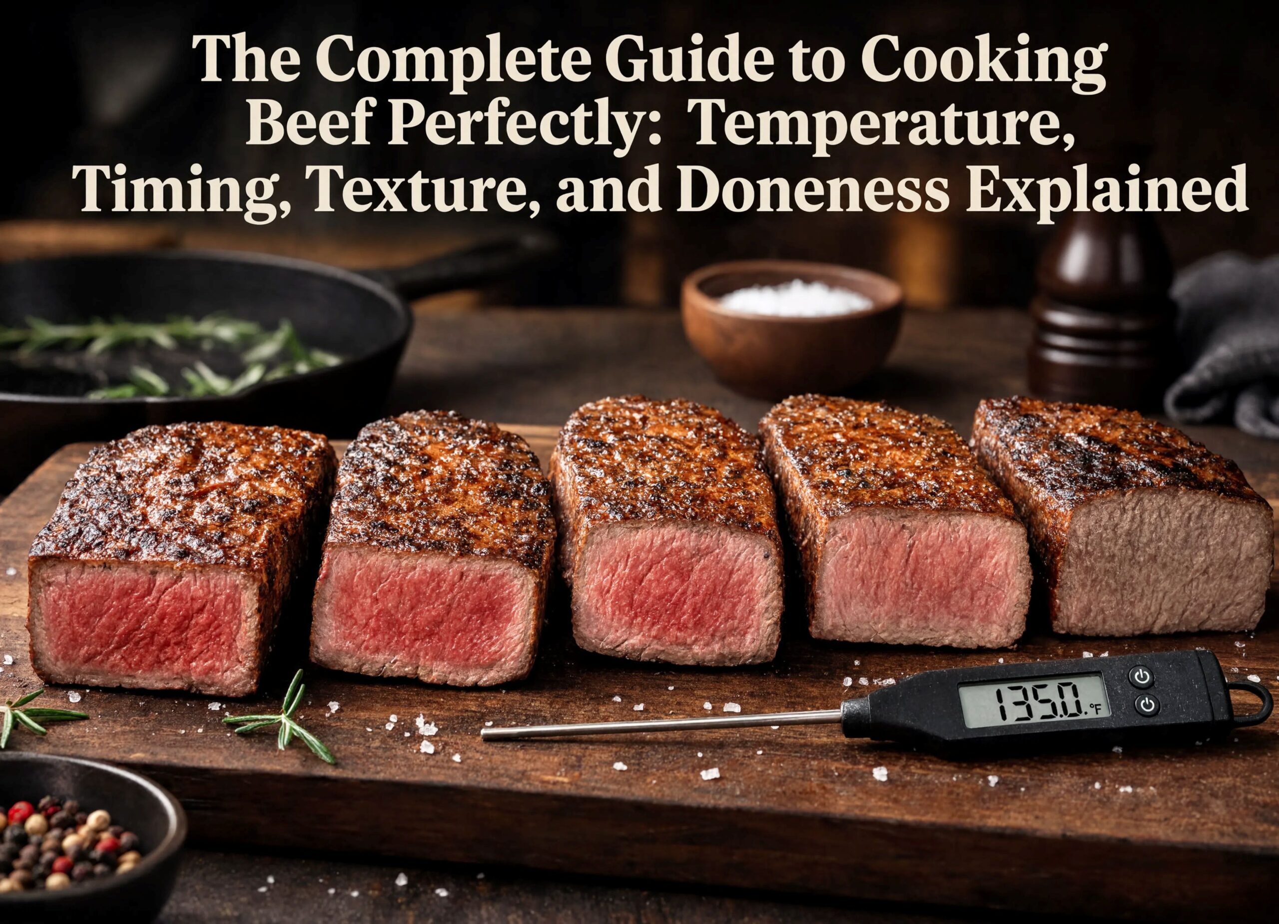 The Complete Guide to Cooking Beef Perfectly: Temperature, Timing, Texture, and Doneness Explained